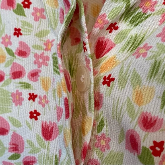 Talbots Floral Button Down Shirt - Picture 7 of 9